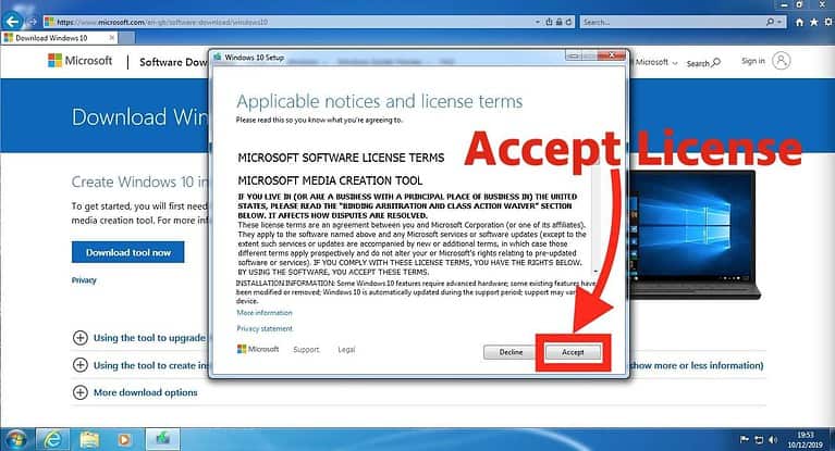Upgrade from Windows 7 to Windows 10 Guide 7 accept-licence-microsoft-windows-seven-7-upgrade-windows-10-ten