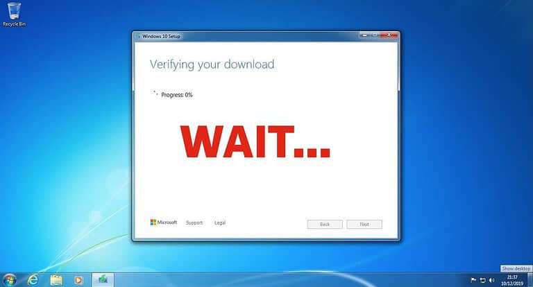 Upgrade from Windows 7 to Windows 10 Guide 11 wait-verify-download-windows-10