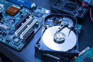 Hard disk, motherboard and memory components
