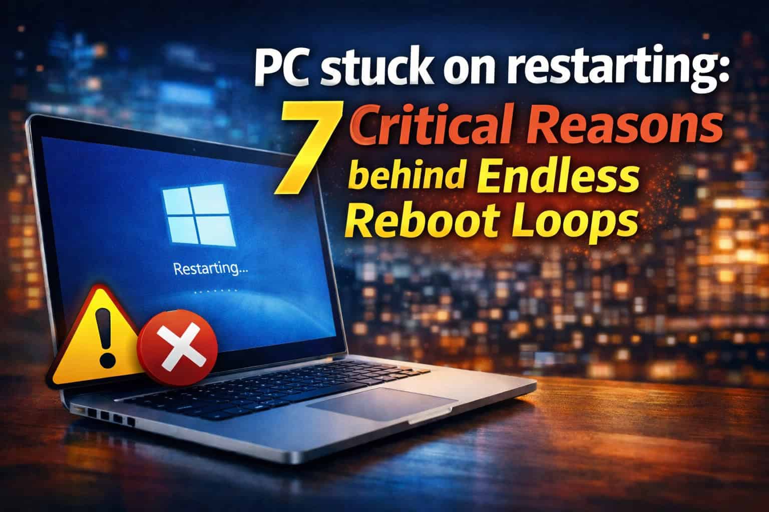 PC stuck on restarting: 7 critical reasons behind endless reboot loops
